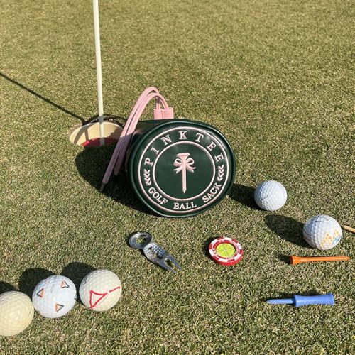 Bolsa para pelotas de golf de piel PINKTEE con diseño estilo cubo 3