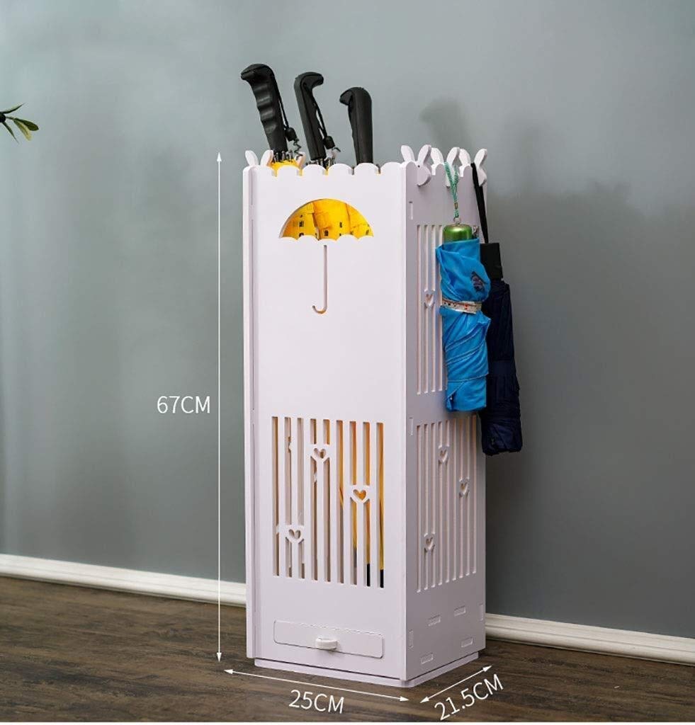 Parapluie pliant court ou long : support blanc anti-goutte pour sol sec