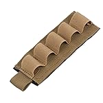 EXCELLENT ELITE SPANKER Tactical Nylon 12 Gauge Shotgun Bullet Shell Holder for Rifles (Coyote Brown)