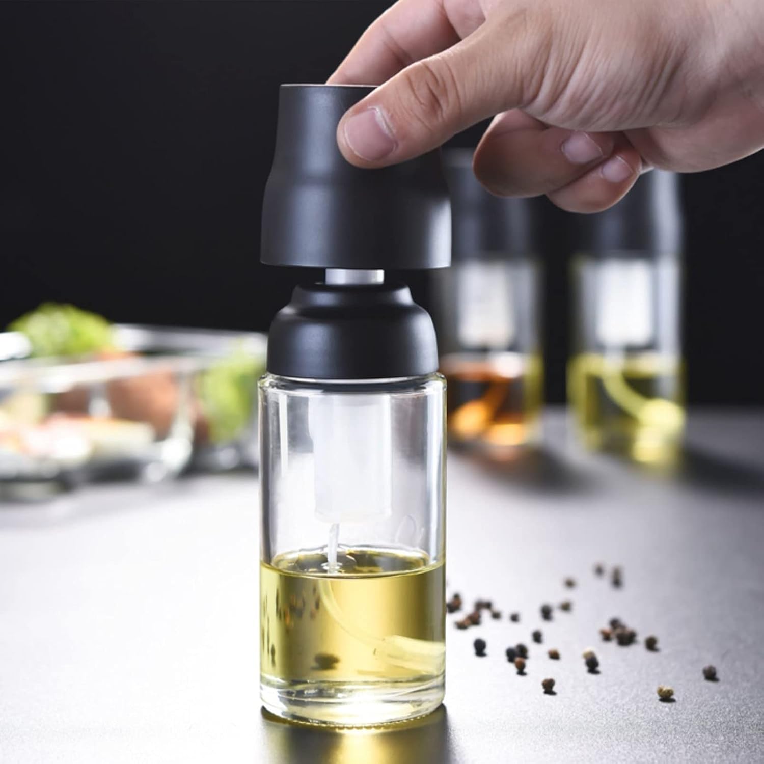 oil bottle 5 Oz High-end Glass Olive Oil Sprayer Bottle Household Atomized Oil Dispenser Kitchen Multi-purpose Oil Control Oil Bottle oil sprayer