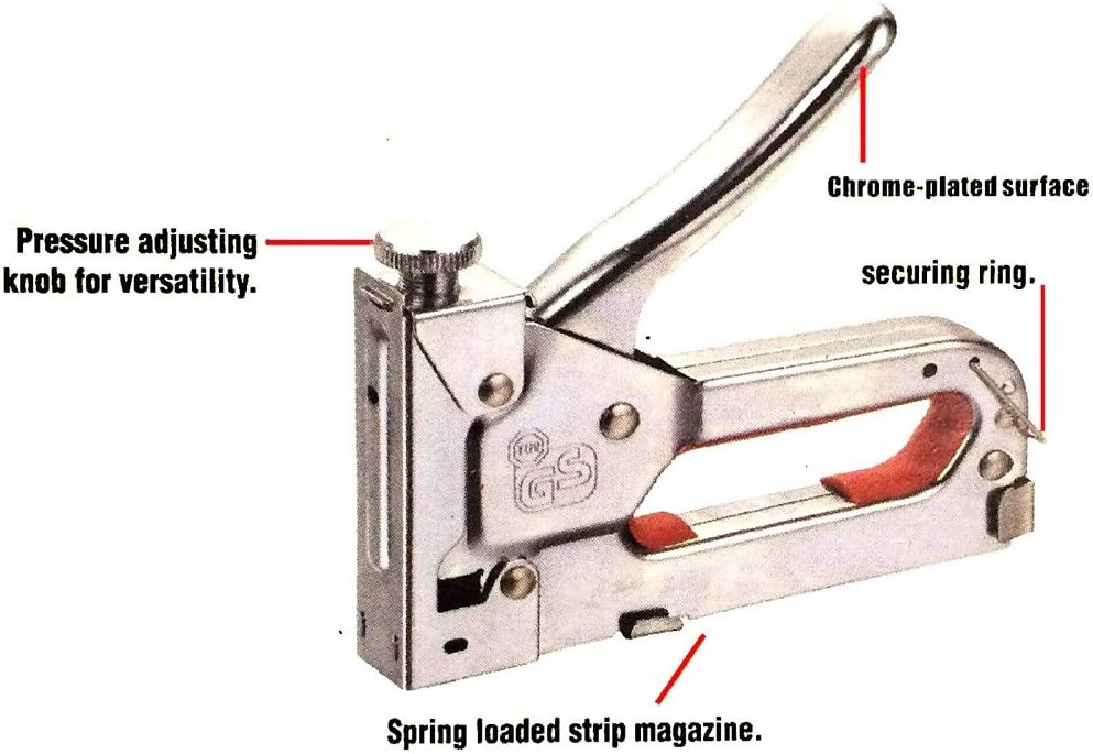 Three Way Tacker Staple Gun Kit w/ 600 Staples Crown Brad Nails,Jikkolumlukka