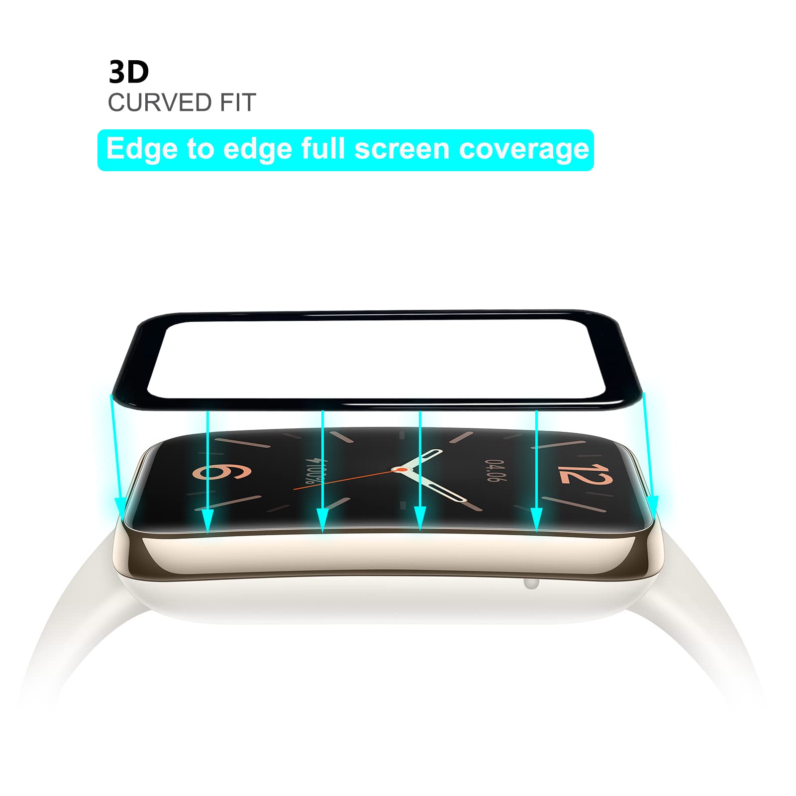Protector De Pantalla Para Xiaomi Mi Band 7 - Pack De 4 Unidades, Cobertura Completa 3D, Antiarañazos Y Antihuellas | PET Flexible