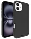 Aliruke for iPhone 16 Case, 3-Layer 16ft Drop Protection, with Dustproof Port Cover, Full-Body Shockproof Heavy Duty Protective Phone Case for iPhone 16, Black