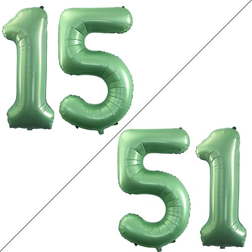 Miniatura 62 de GOER Globos con el número 40 para decoraciones de fiesta de cumpleaños número 40, globos de helio de aluminio jumbo de 42 pulgadas para 40
