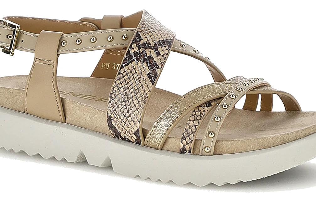 Sandali piatti Stonefly 223871 Riva 15 in marrone da donna - Donna