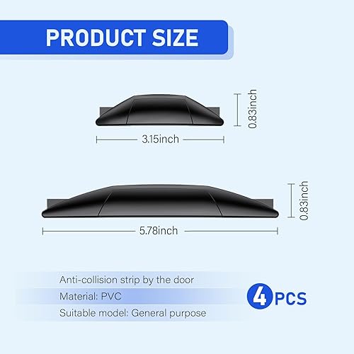Miniatura 2 de 4 tiras anticolisión para puerta de automóvil, calcomanías antiimpacto para retrovisor, cubiertas decorativas de protección de puerta, protector