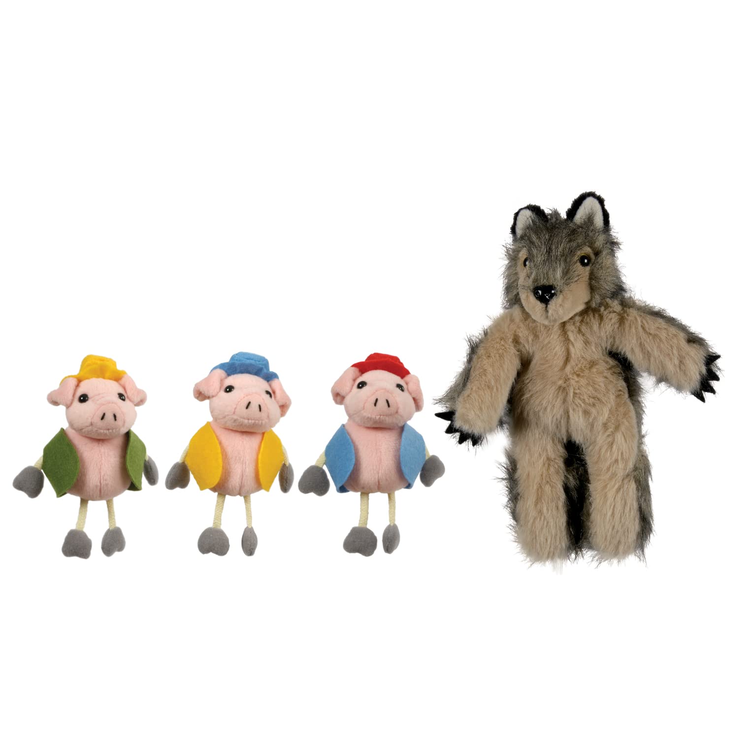 Three Pigs & Wolf Finger Puppet Set