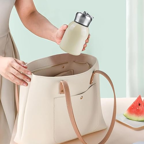 Miniatura 6 de Frasco térmico pequeño de 10 onzas 10.1 fl oz, a prueba de fugas, acero inoxidable 304, frasco térmico frío y caliente para niños, mujeres,