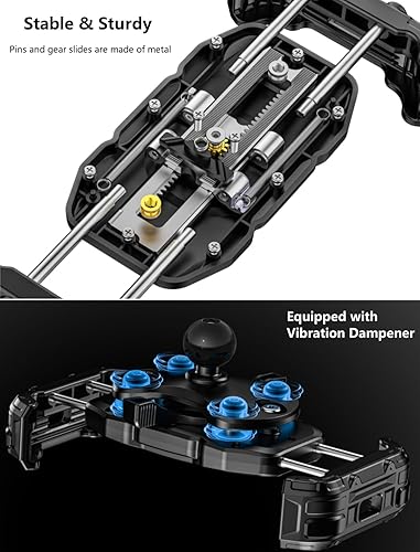 Miniatura 2 de Kewig Soporte de teléfono para horquilla de motocicleta con amortiguador de vibraciones, soporte ajustable de alta resistencia para teléfono de