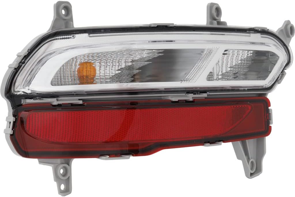 KarParts360 For Kia Sportage 2020 2021 Back Up Light Assembly Driver Side | On Bumper | Clear & Red Lens | Replacement For KI2882102 | 92405D9700