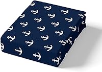 Vista 2 de Erosebridal Juego de ropa de cama con temática náutica funda de edredón con estampado de barco marinero azul oscuro microfibra suave decoración