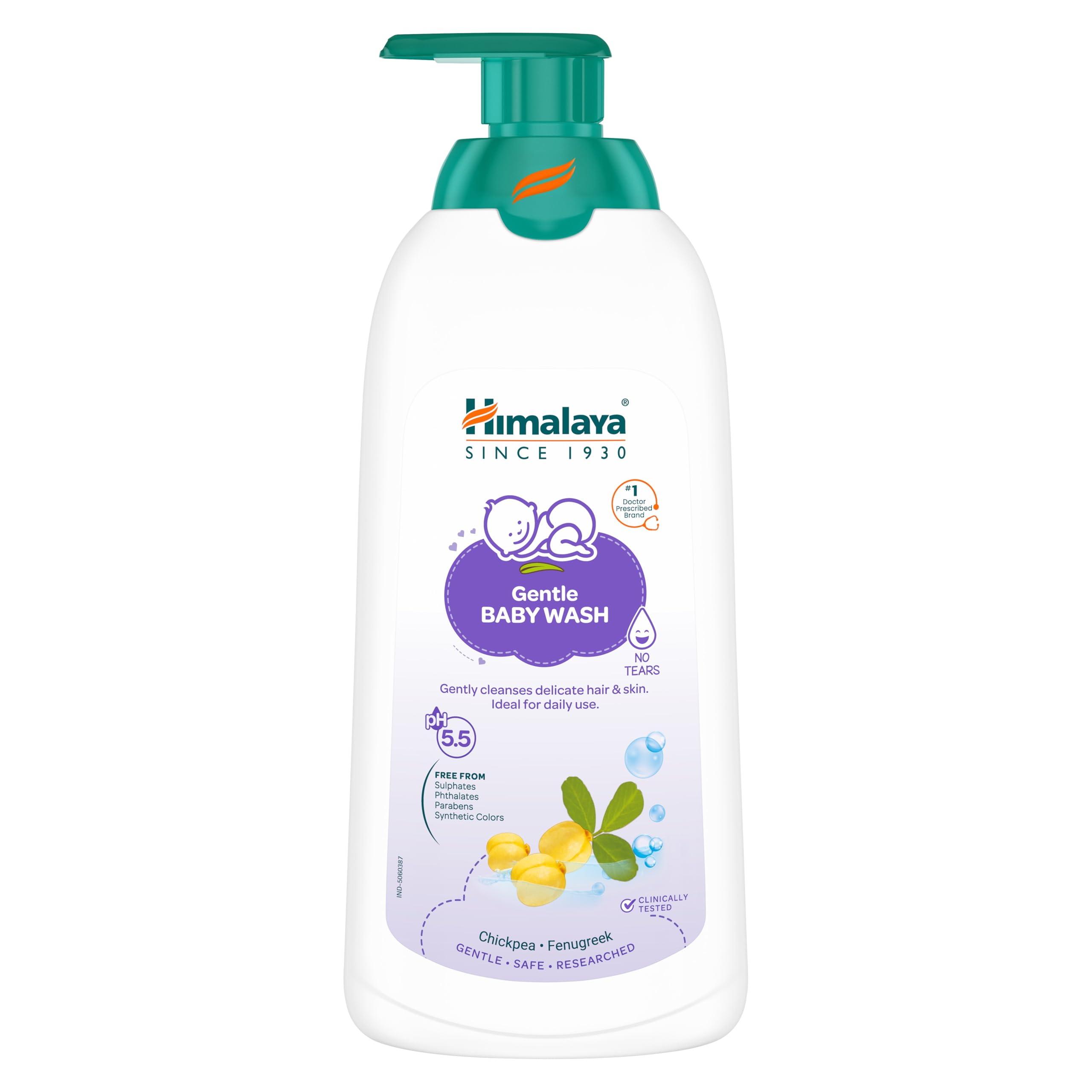 Gentle Baby Wash 600ml | No tears formula |with chickpea and Green gram| Cleansing baby's gentle skin