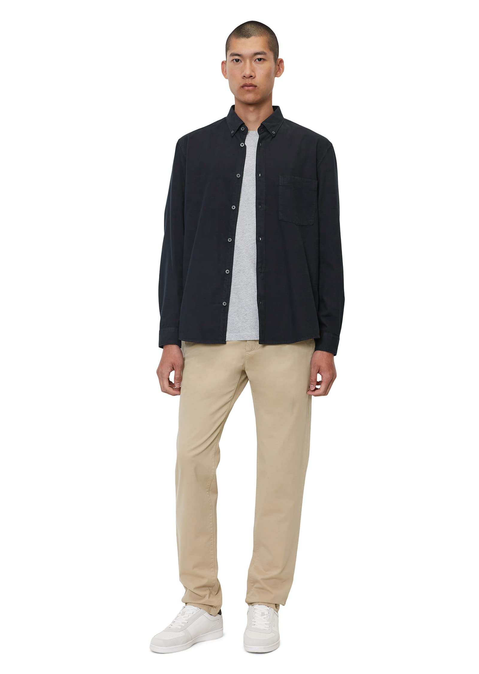 Marc O'Polo Herren Hemd Regular Fit Langarm