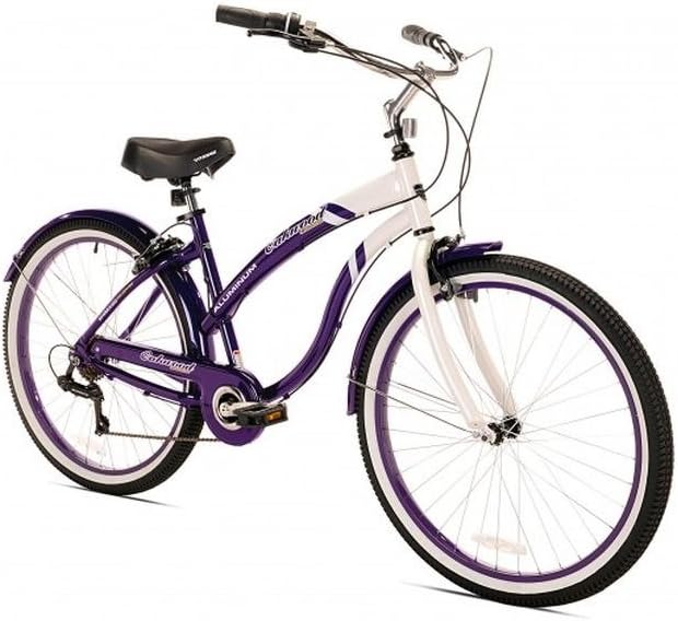 Kent Oakwood Women's Cruiser Bike-26 Inch, white/purple,42693