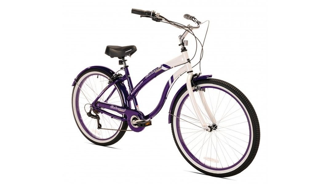 Kent Oakwood Women's Cruiser Bike-26 Inch, white/purple,42693