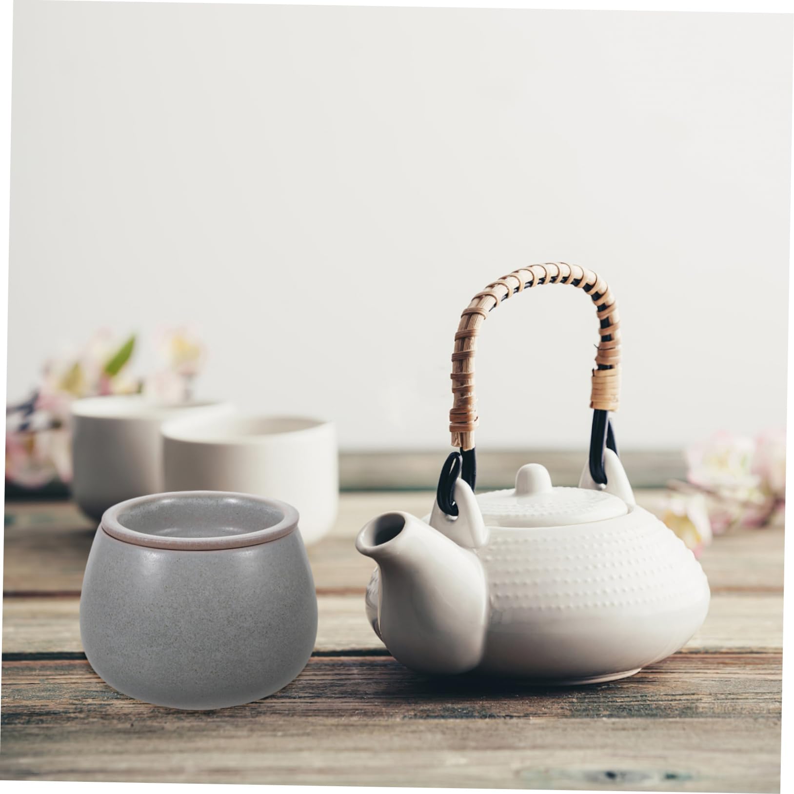 Ceramiczny Pojemnik Do Herbaty z Filtrem i Pokrywką Odporny Ciepło Duża Pojemność Klasyczny Design Retro Idealny Do Ceremonii Gongfu i Codziennego Użytku