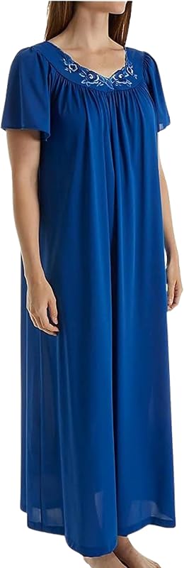 Women's Petals 53 Inch Short Flutter Sleeve Long Gown