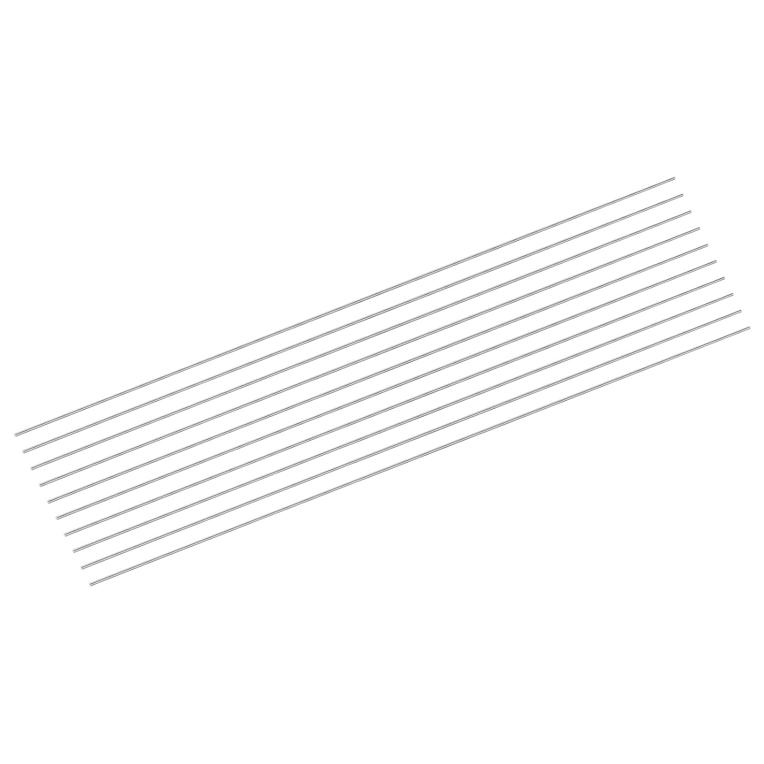 10 Pieces 304 Stainless Steel Bars, 1 mm x 254 mm Solid Round Rod for Model Plane Car Ship DIY Metal Processing