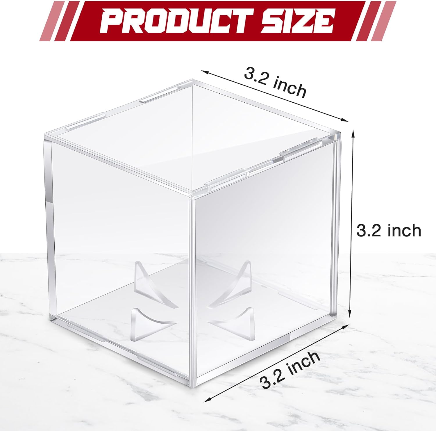 Chumia Baseball Display Cases for Balls, Acrylic Baseball Holder Clear UV Protected Cube Autograph Storage Box for Official Size Standing(12 Pack)