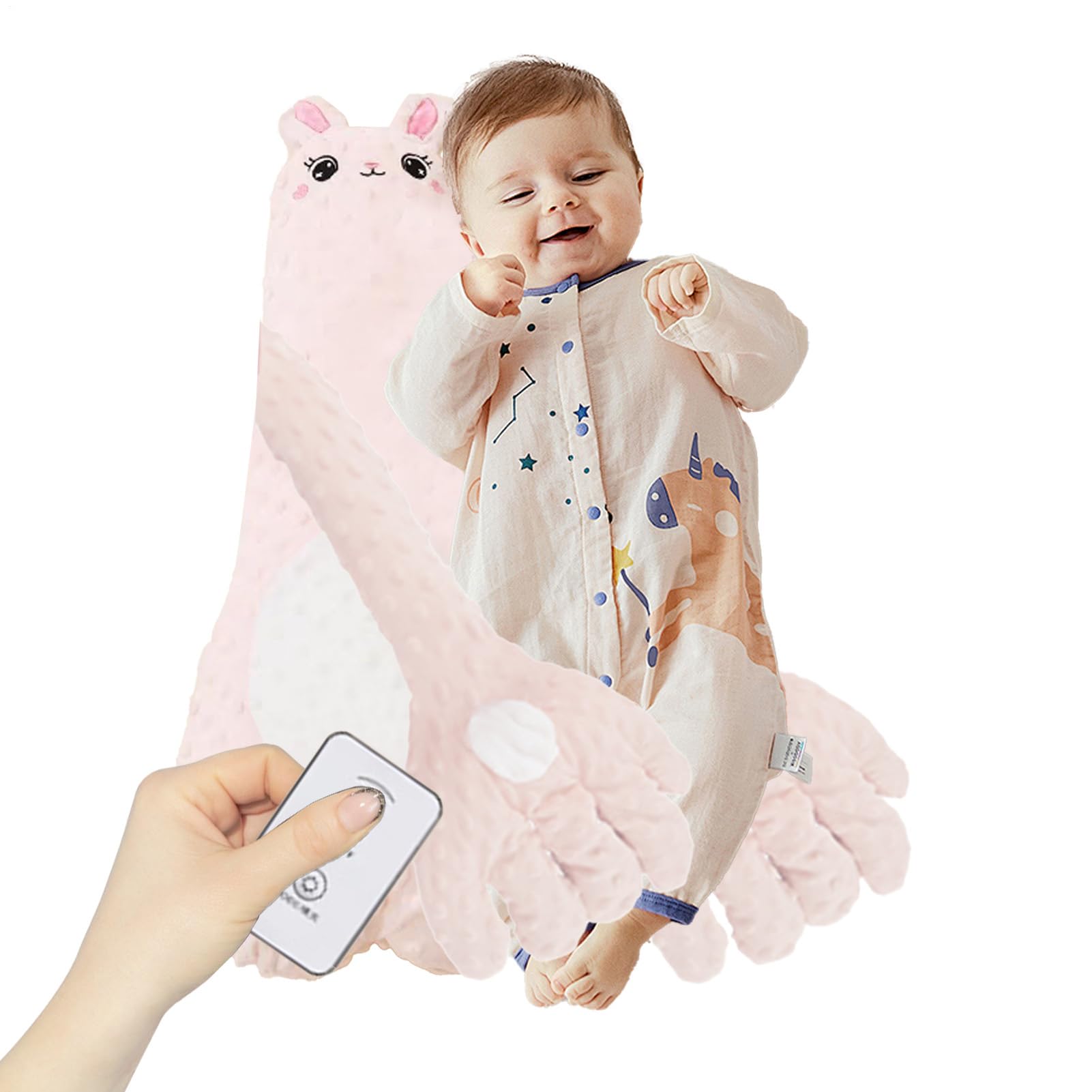 Smart Tapping Cuscino: Cuscino per dormire per bambini, peluche lenitivo per i bambini, dispositivo elettronico per dormire, rilassante, con giocattolo touch, compagno notturno per Apa