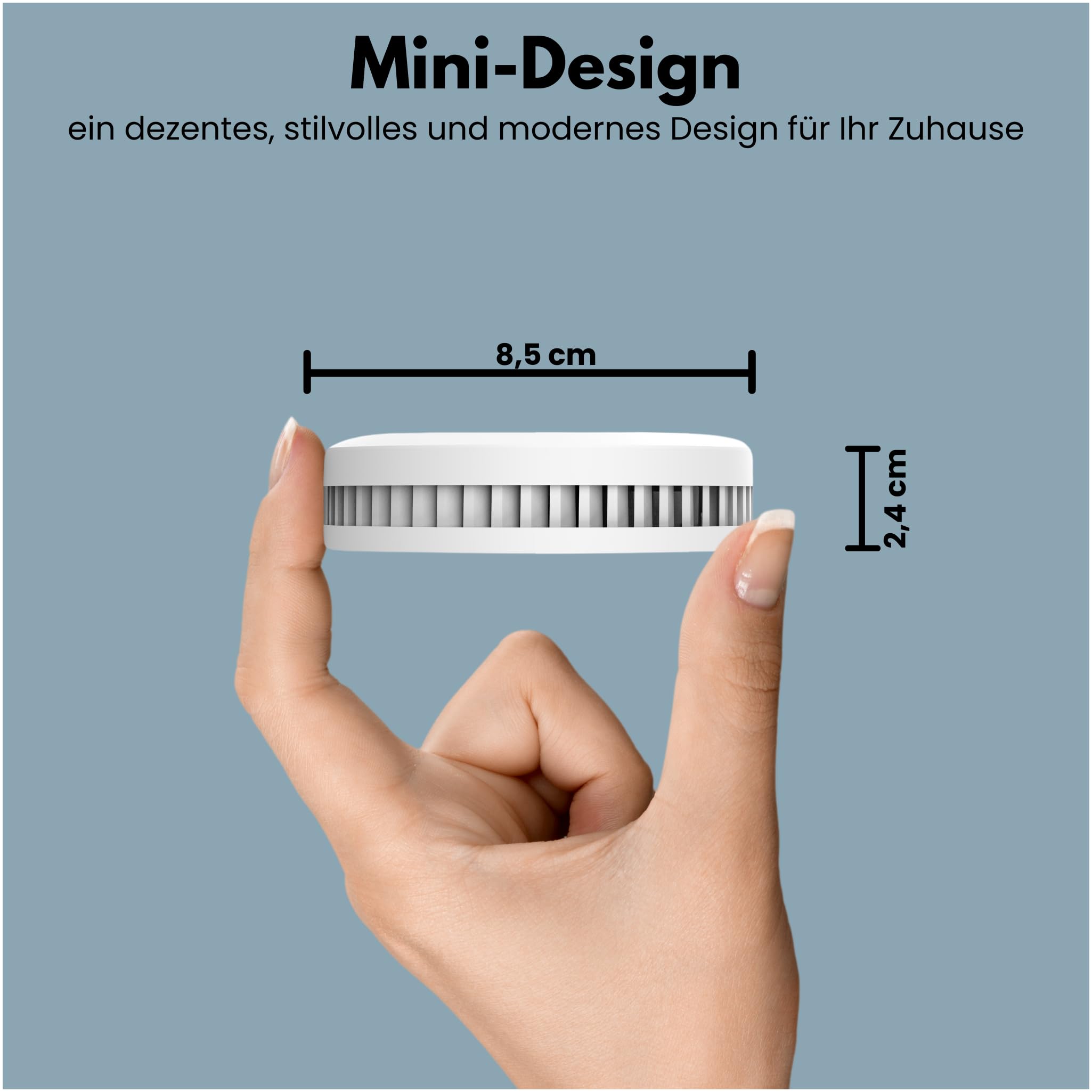 Aroha Safety Pro Mini Rauchmelder - 10 Jahre Batterie - 5 Feuermelder
