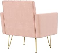 Vista 9 de Olela Silla decorativa de terciopelo con brazo para sala de estar, sillón moderno, sofá individual, acogedora silla auxiliar tapizada para lectura