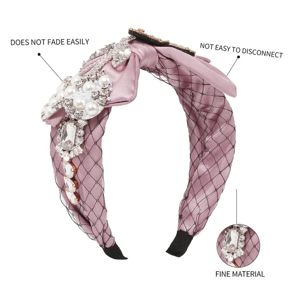Fascia per capelli con fiocco scozzese retrò per un look classico e chicCome mostrato C