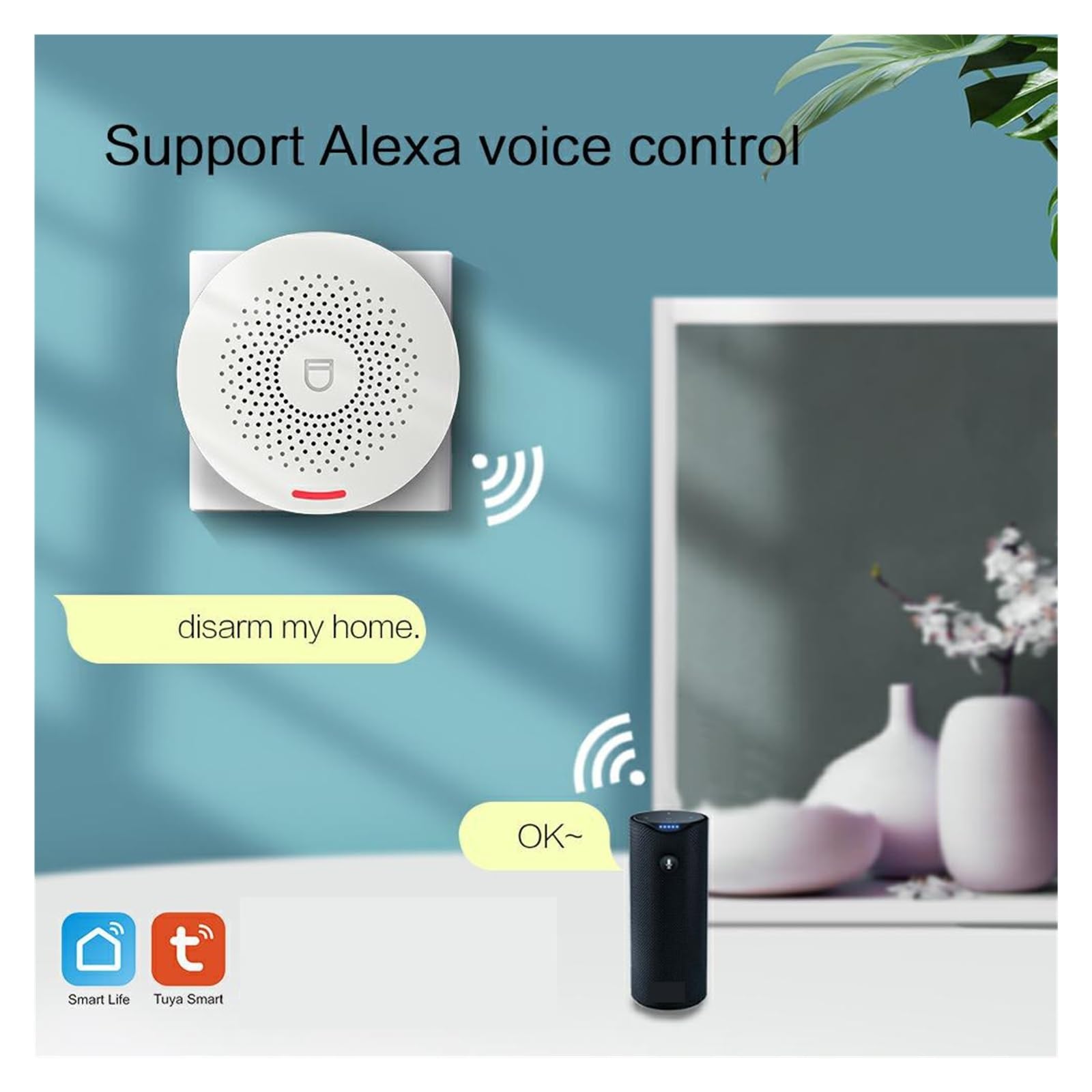 Tuya WIFI System Alarmowy W Domu Bezpieczeństwo Bezprzewodowe Włamywacz Inteligentna Aplikacja Domowa Czujnik Okna Drzwi Detektor Ruchu Zdalny Monitoring(G)