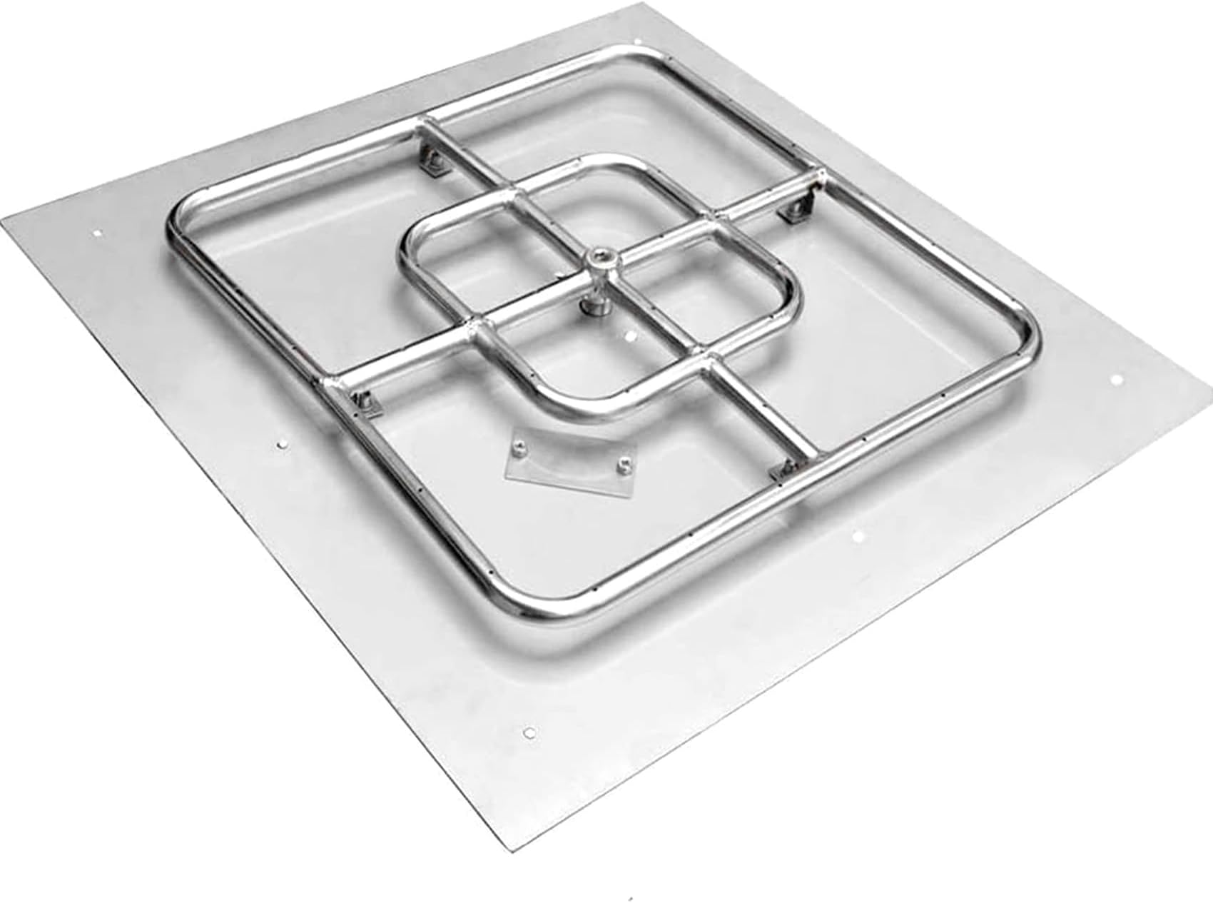 only fire Stainless Steel Square Pit Burner with Pan, 18-inch