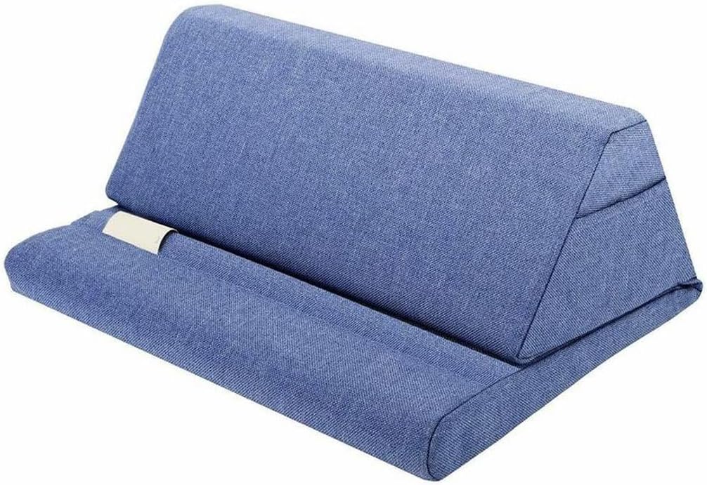 Tablet PC Stand Holder Computer Cushion Linen Lightweight Foldable Cotton Comfortable