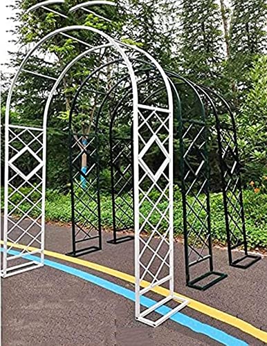 Metall Gartenbogen 180x270cm, 200x270cm, 240x270cm, Torbogen Rosenbogen, Kletterpflanzen Stütztorbogen Dekoration für Pflanzen zur Unterstützung von Rosen ( Color : Weiß , Size : 380x270cm(12.5x8.8ft) Cover