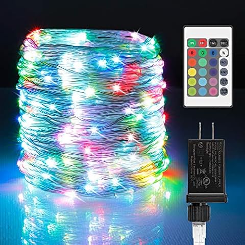 Moobibear LED Rope String Lights Outdoor, 66ft 200LEDs Color Changing Fairy Lights, UL-Listed Plug in 16 Multi-Color Waterproof Copper Wire Lights for Bedroom Party Wedding Valentines Day Decor Cover
