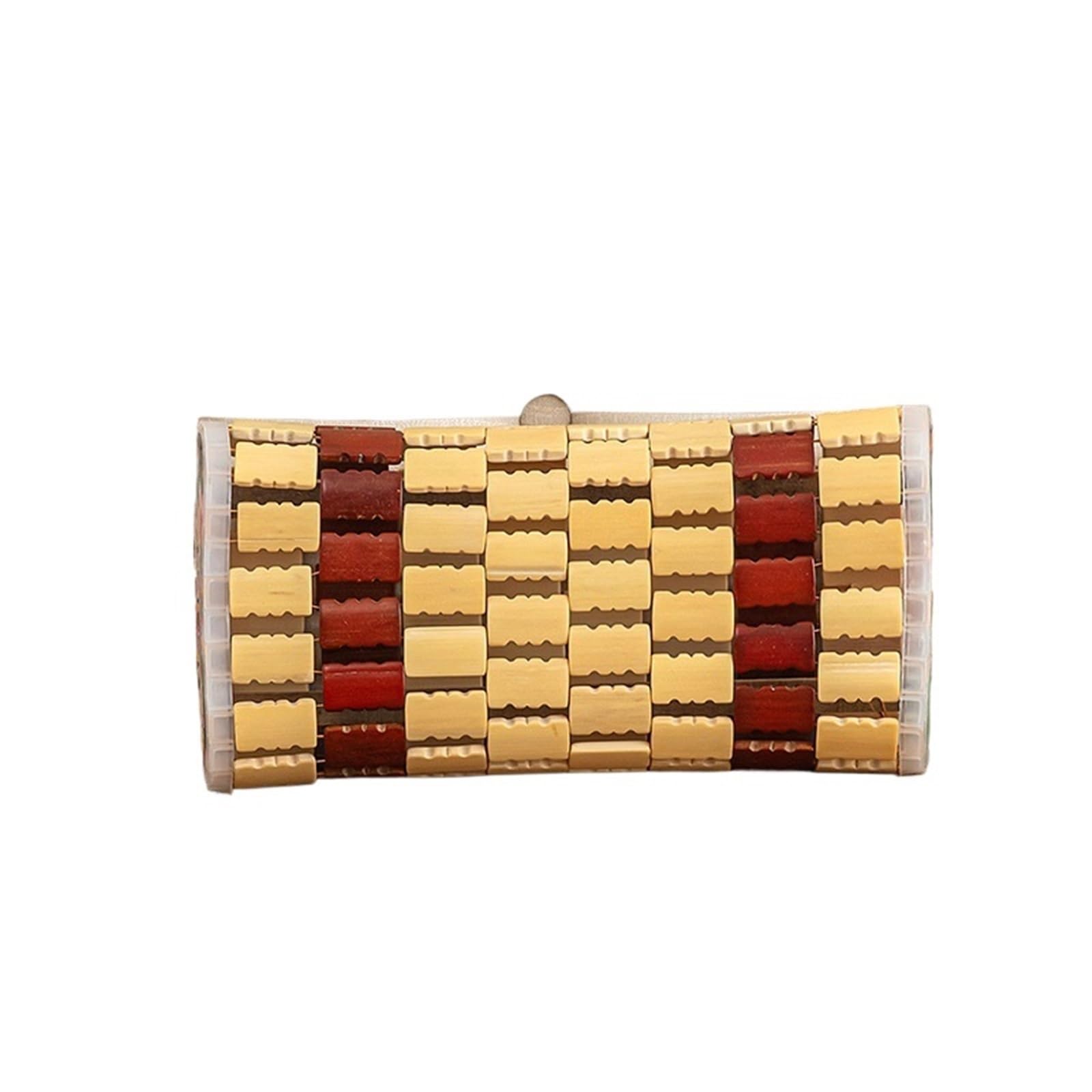 CQAHDSEVF Sauna Headrest Pillow, Wooden Sauna Headrest Hollow Bamboo Rattan Pillow 32x16x8cm Sweat Steaming Accessories(Color2)