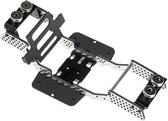 RampCrab Carbon Fiber Chassis Kit for SCX24 7  Angle Skid LCG Chassis Kit for Axial SCX24 C10 JLU, Bronco, Deadbolt, Silver