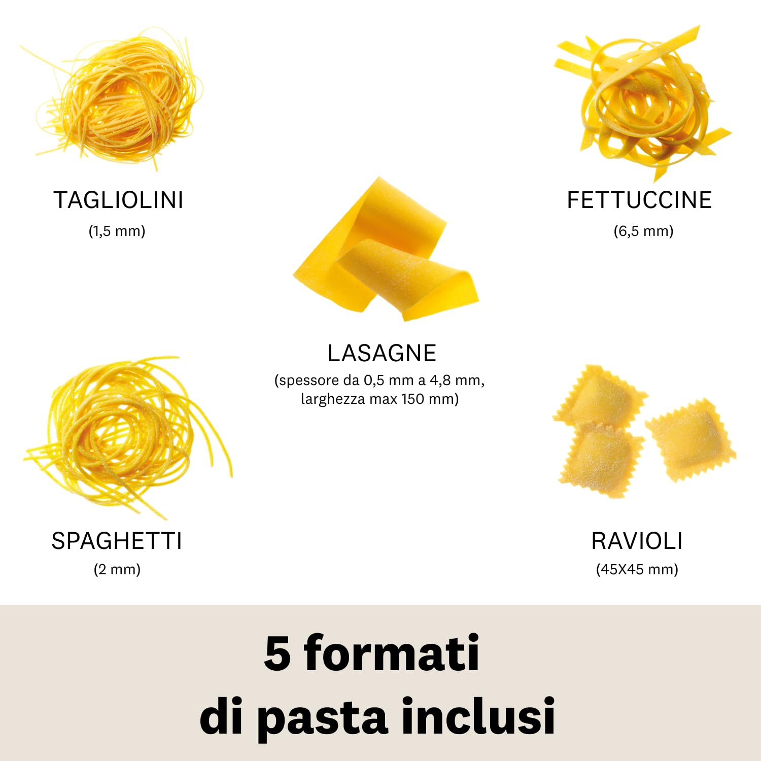 Marcato GS-PASTASET Macchina per Pasta Manuale Acciaio Cromato Argento