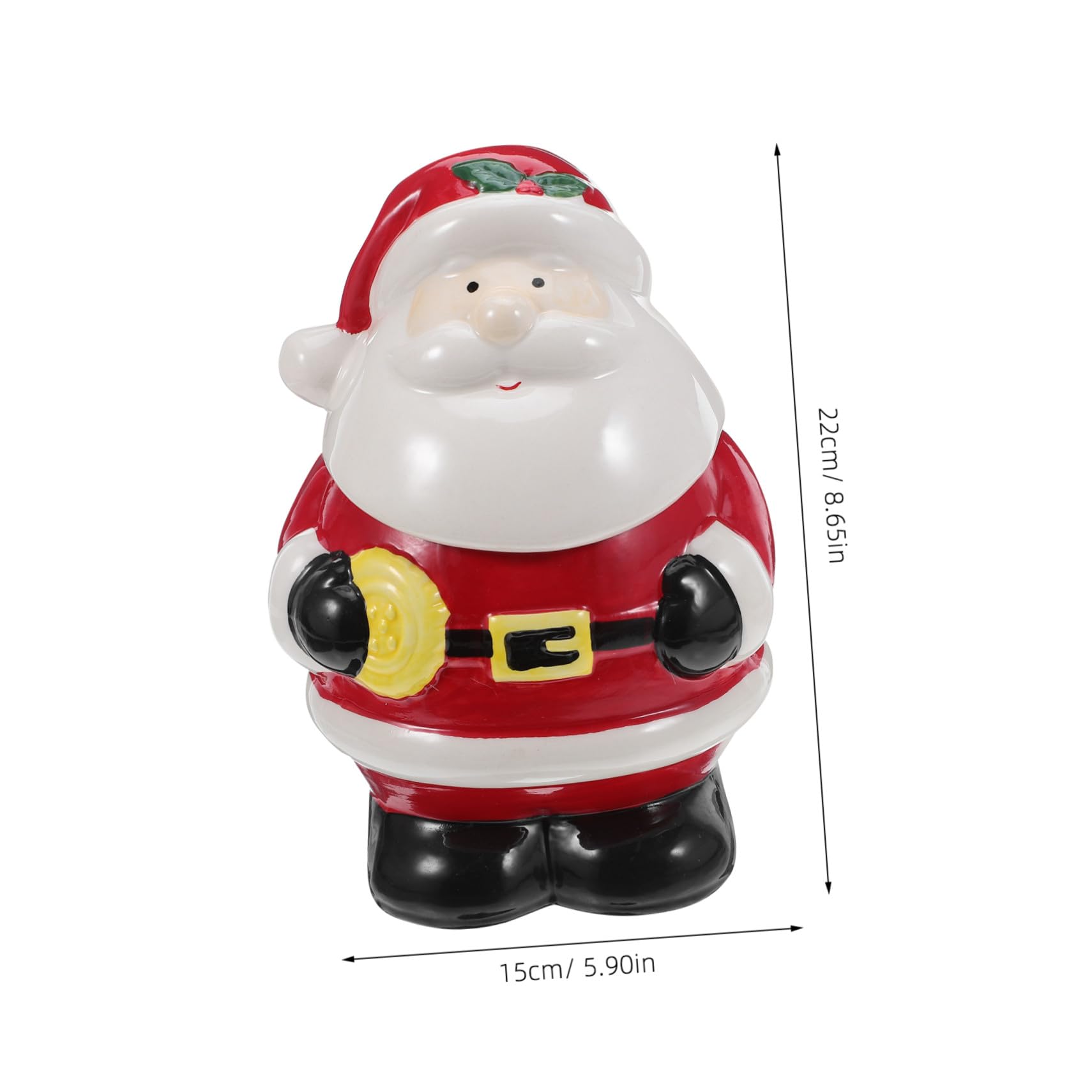 PRETYZOOM Boîte à Biscuits de Noël Céramique Motif Père Noël pour Bonbons et Chocolats Boîte de Conservation pour Fêtes