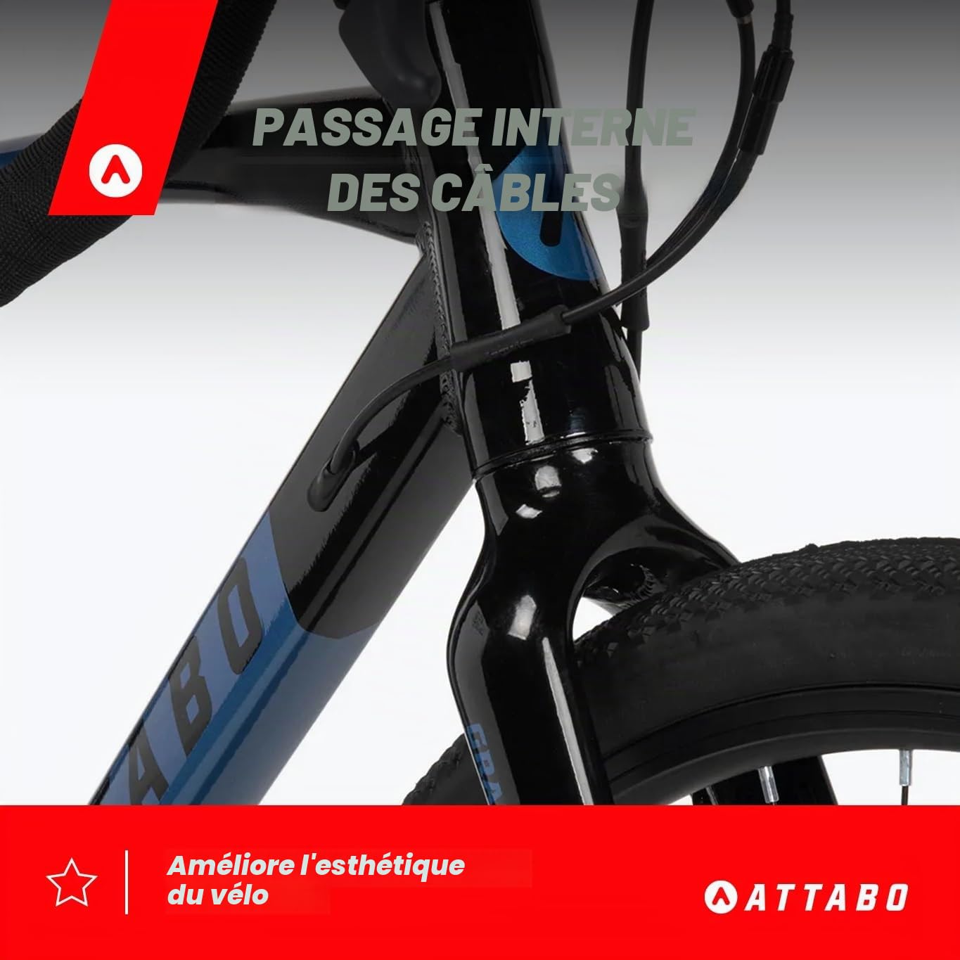 ATTABO Gravel Bike GRADO 2.0 avec Cadre en Aluminium 52-56 cm Guidon Ergonomique Frein à Disque mécanique TEKTRO vélo avec Roues de 28" avec Accessoires Selle réglable 10 Vitesses
