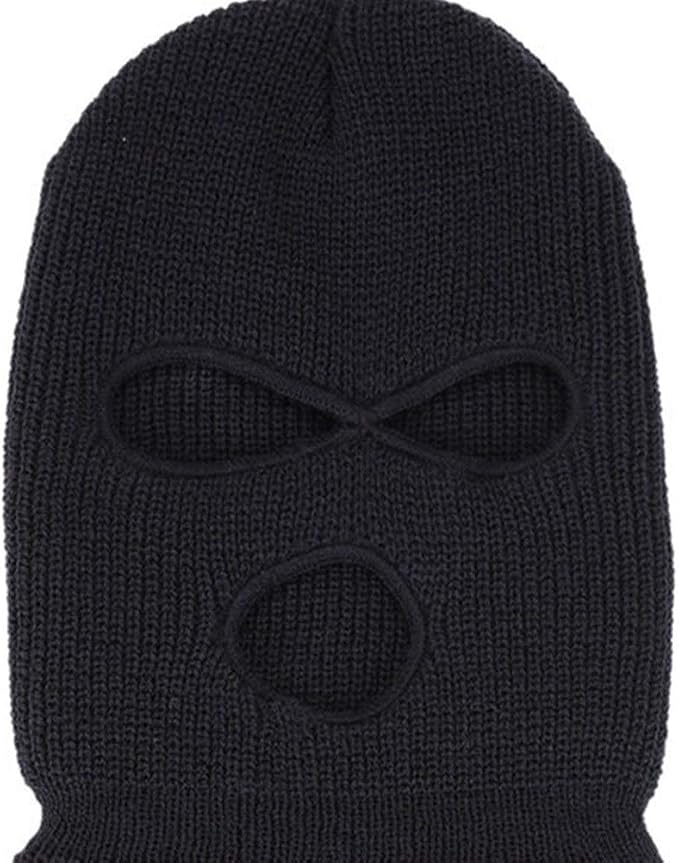 A Good Week Maschera a Pieno facciale for Esterni Maschera rapinatore  Cappello Lavorato a Maglia Fresco Passamontagna Testa e Collo da Uomo  Berretto da Bicicletta asd330 (Color : Black) : Sport e