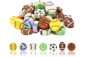 Sports Ball Pattern Mini Erasers Sports Erasers for Kids Classroom Supplies