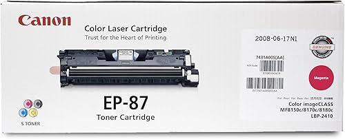 Canon Tóner original, cartucho EP-87 Magenta (7431A005), 1 paquete, para impresora láser Canon Color imageCLASS MF8170c, MF8180c