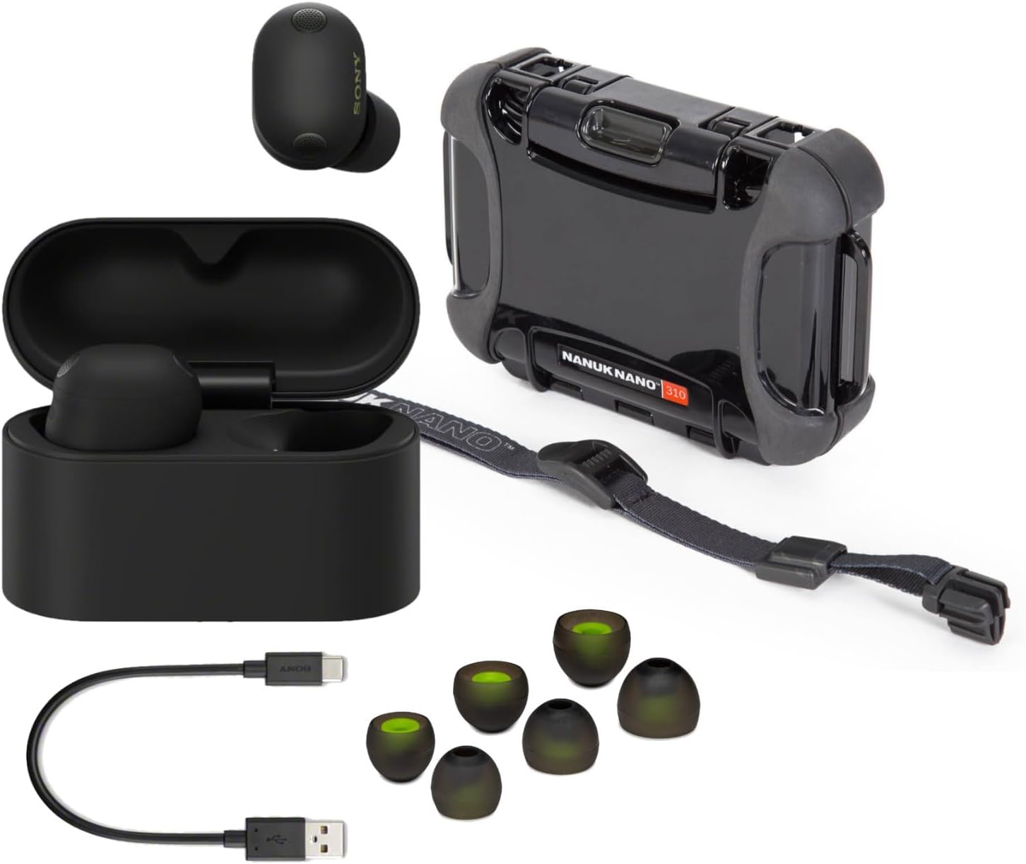 WF-1000XM6 Wireless Noise-Canceling Earbuds (Black) Bundle