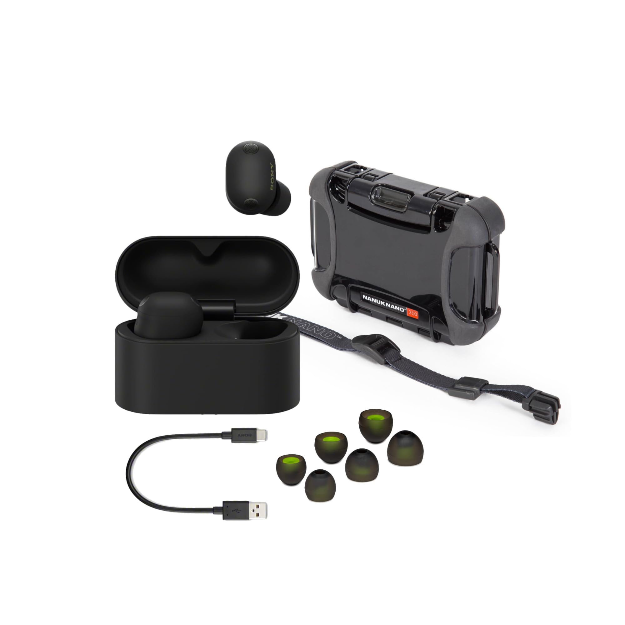 Sony WF-1000XM6 Wireless Noise-Canceling Earbuds (Black) Bundle