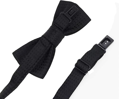 Miniatura 3 de Pajarita de cuello pequeño para perro o gato, corbatín ajustable para cachorro o gatito para Pascua, boda, regalo de cumpleaños D-D-T-1 (negro con