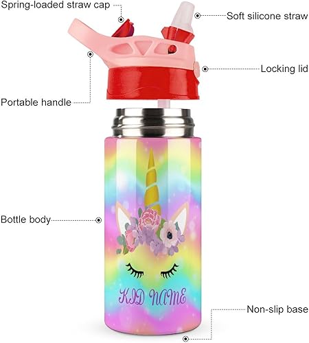 Vista 101 de Botella de agua personalizada con foto para niños, familia, mascotas, botella de agua personalizada para niñas, niños, regalo de cumpleaños y Navidad