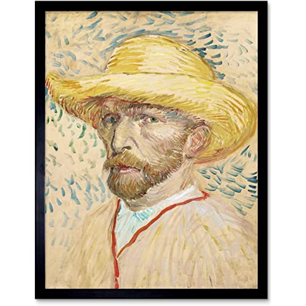 Artery8 Unframed Wall Art Vincent Van Gogh Self Portrait With Straw Hat12X16 Inch