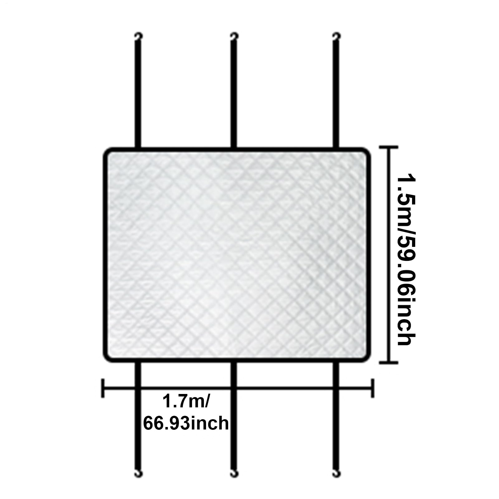 Copertura per tetto scorrevole, ombreggiatura per lucernario, parasole portatile con protezione UV, con elastici per pioggia, neve, veicolo e campeggio