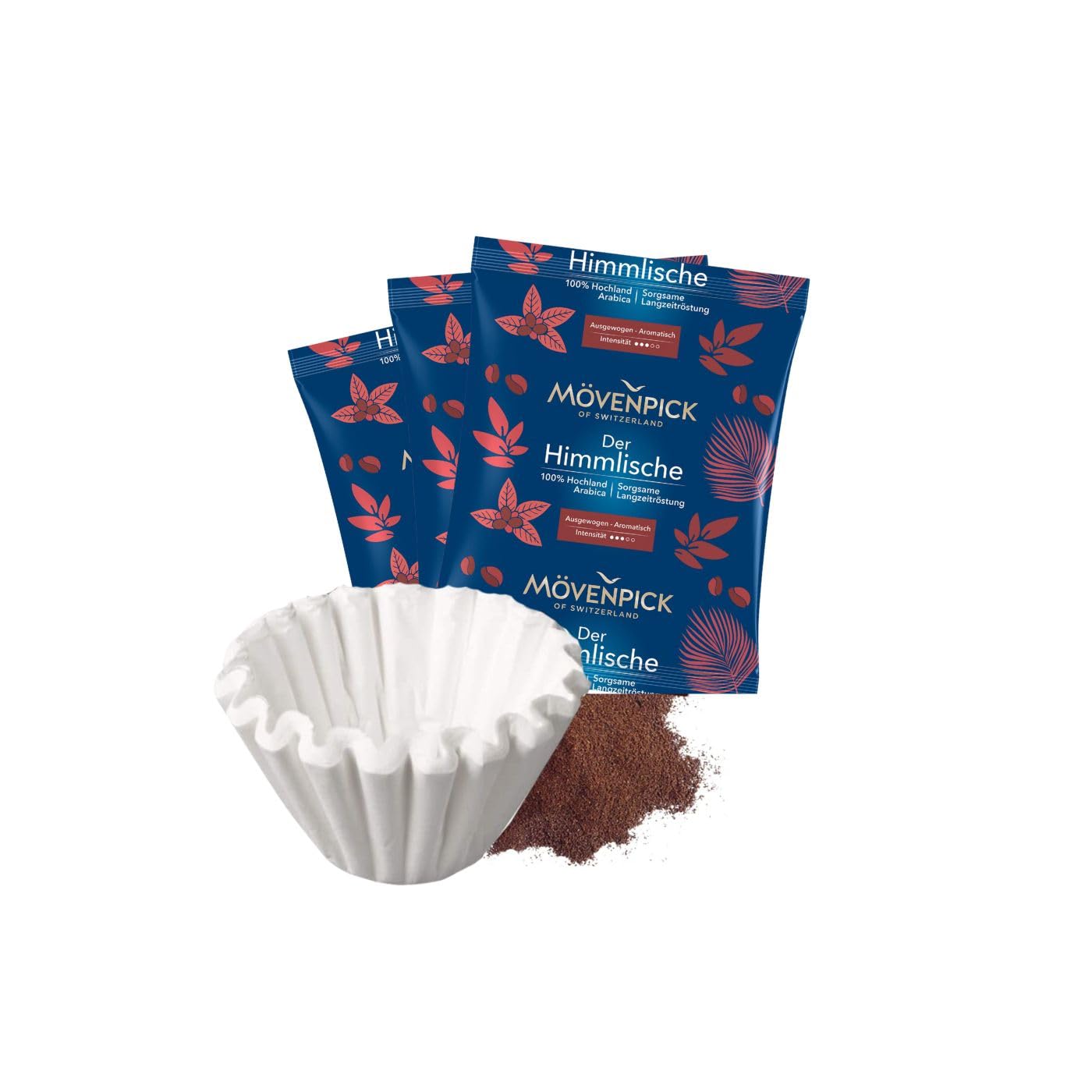 Service-Paket DER HIMMLISCHE von Mövenpick, 50x60g gemahlen inkl. 50 Korbfilter