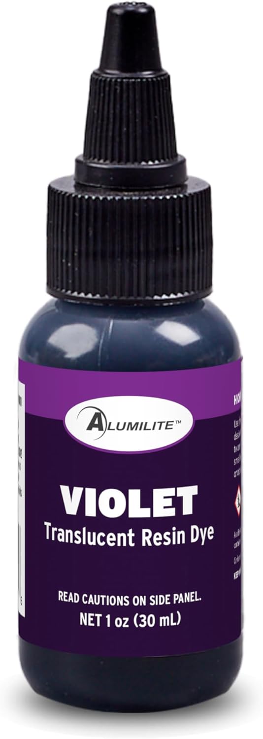 Alumilite Liquid Color Dye (Violet, 1 oz) Highly Concentrated Tint for Casting Resin, Polyester, and Urethane - Ideal for Clear, Translucent, or Opaque DIY Arts and Crafts, Beginners & Professionals
