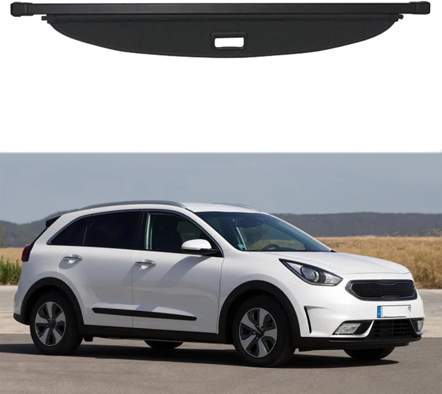 QiaoCL Car Retractable Rear Trunk Parcel Shelf for KIA Niro 2016-2021, Rear Boot Cargo,Cover Curtain Shield,boot load luggage cover