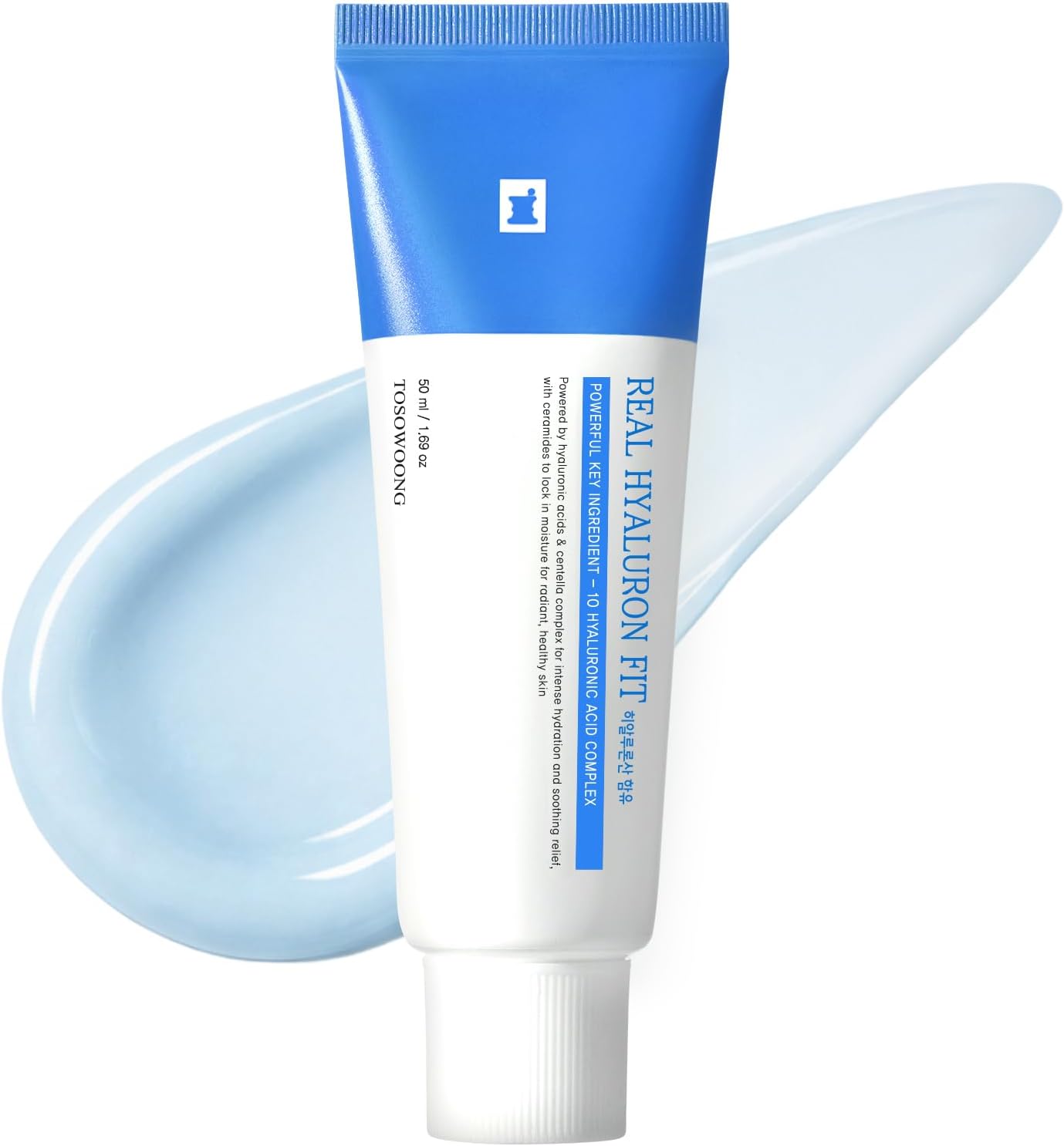 TOSOWOONG Real Hyaluron Fit, Peel-Off Mask | 10 Hyaluronic Acids, Ceramide, Panthenol, Korean Skincare, 50ml/1.69 fl oz